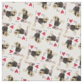 Ik hou van mijn Lowchen Stof (Swatch)