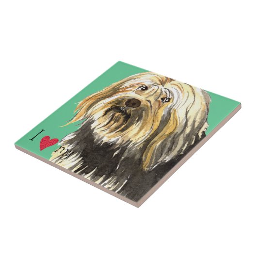 Ik hou van mijn Lowchen Tegeltje (Zijkant)