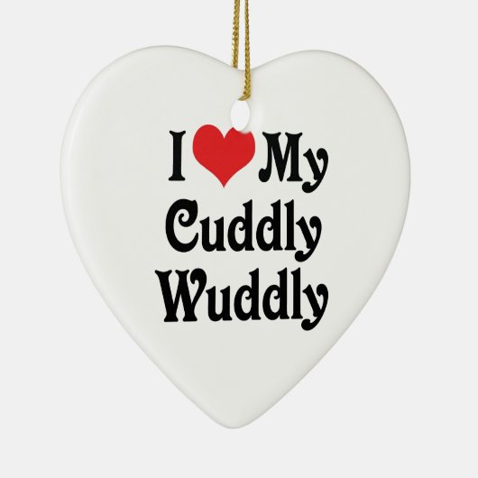 Ik hou van mijn luidop keramisch ornament (Rechts)