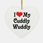 Ik hou van mijn luidop keramisch ornament (Voorkant)