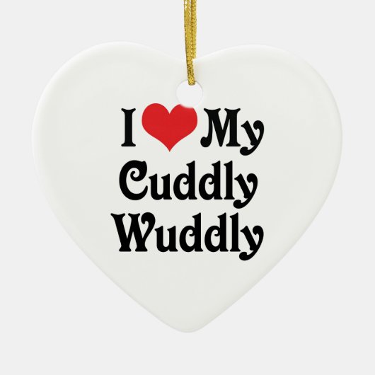 Ik hou van mijn luidop keramisch ornament (Voorkant)