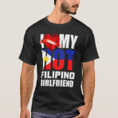 Ik hou van mijn luie Filipino Vriendin Crystal Hea T-shirt (Voorkant)