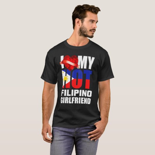 Ik hou van mijn luie Filipino Vriendin Crystal Hea T-shirt (Voorkant volledig)