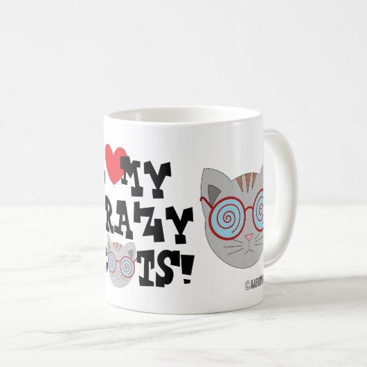 Ik hou van mijn luie katten! Mok (Voorkant rechts)