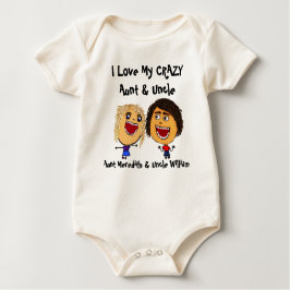 Ik hou van mijn luie tante en oom Cartoon Romper