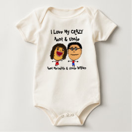 Ik hou van mijn luie tante en oom Cartoon Romper