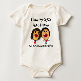 Ik hou van mijn luie tante en oom Cartoon Romper