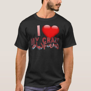 Ik hou van mijn luie Vriendin 3D grafische kaart T-shirt