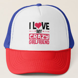 Ik hou van mijn luie Vriendin Funny Valentijnsdag Trucker Pet