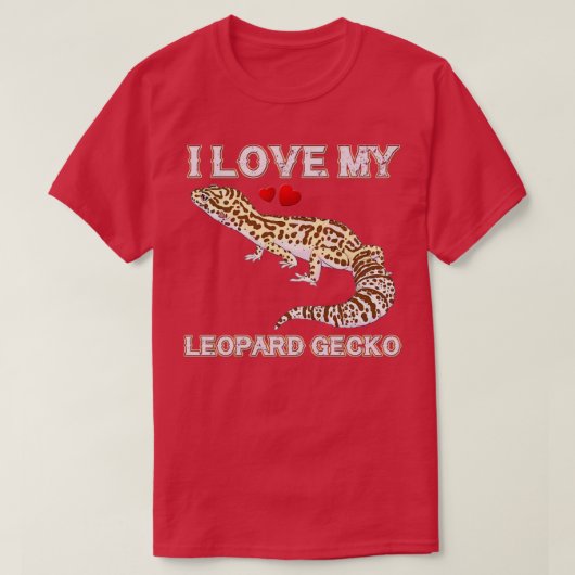 Ik hou van mijn luipaard Gecko T-shirt (Design voorkant)