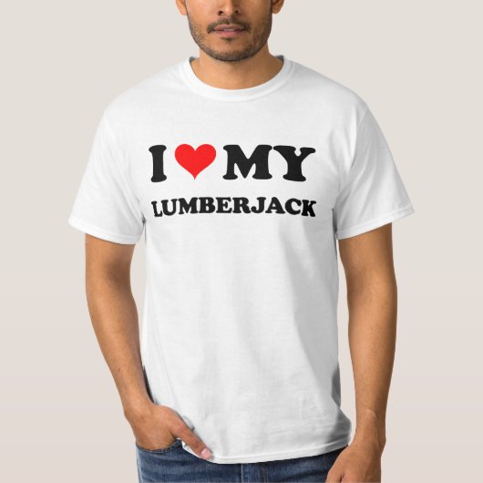 Ik hou van mijn lumberjack t-shirt (Voorkant)