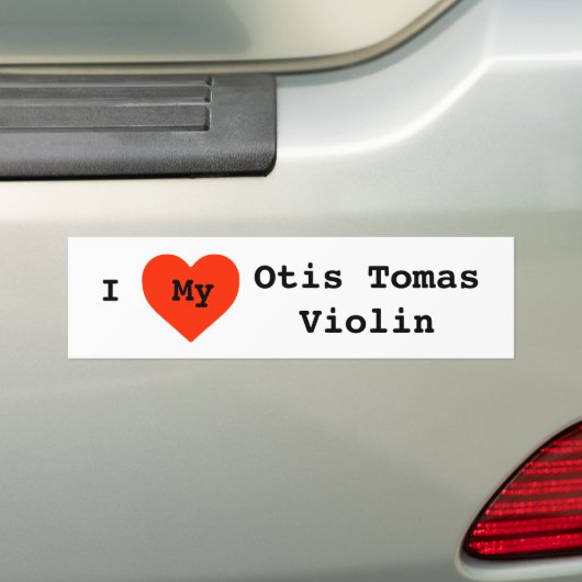 Ik hou van mijn Luthier aanpasbare viool. Bumpersticker (Op auto)