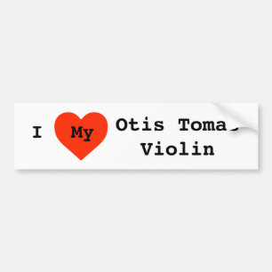 Ik hou van mijn Luthier aanpasbare viool. Bumpersticker