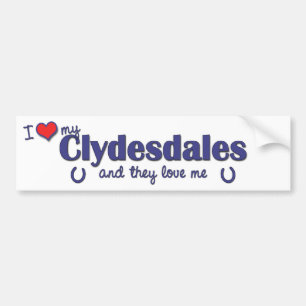 Ik hou van mijn lydesdales (meerdere paarden) bumpersticker