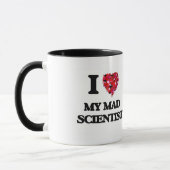 Ik hou van Mijn Mad Scientist Mok (Links)