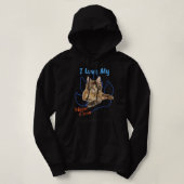 Ik hou van mijn Maine Coon Best Cat Lover Paw Prin Hoodie (Design voorkant)
