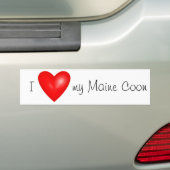 Ik hou van mijn Maine Coon bumper sticker (Op auto)