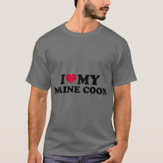 Ik hou van mijn Maine coon kat jongens vrienden T-shirt