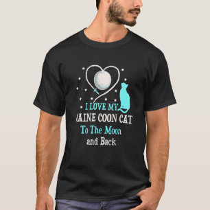 Ik hou van mijn Maine Coon kat tot maan kat minnaa T-shirt