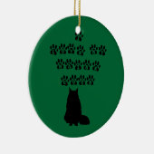 Ik hou van mijn Maine Coon—Zwarte tekst Keramisch Ornament (Rechts)