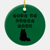 Ik hou van mijn Maine Coon—Zwarte tekst Keramisch Ornament (Achterkant)