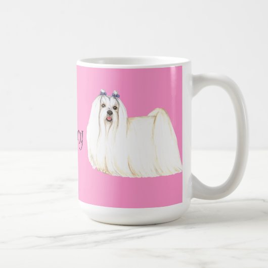 Ik hou van mijn Maltees Koffiemok (Rechts)