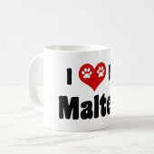 Ik hou van mijn Maltees Koffiemok (Voorkant links)