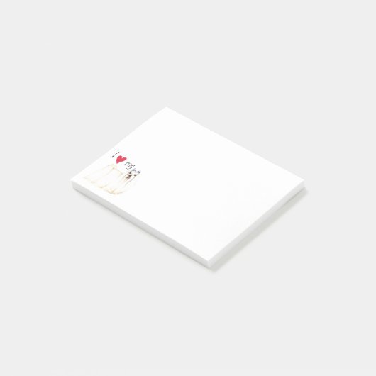 Ik hou van mijn Maltees Post-it® Notes (Schuin)