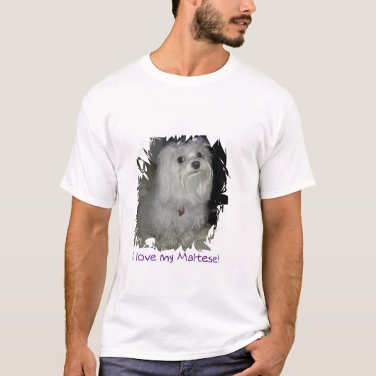 Ik hou van mijn Maltees T-shirt (Voorkant)