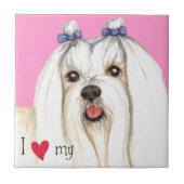 Ik hou van mijn Maltees Tegeltje (Voorkant)
