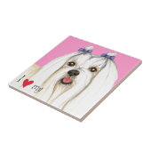 Ik hou van mijn Maltees Tegeltje (Zijkant)