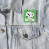 Ik hou van mijn Maltees Vierkante Button 5,1 Cm (In situ)
