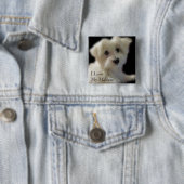 Ik hou van mijn Maltese Button (In situ)