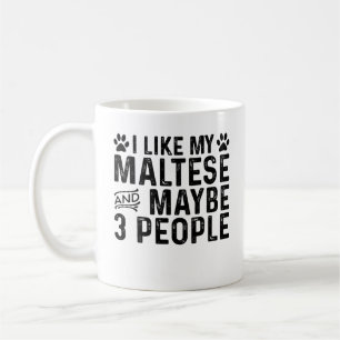Ik Hou Van Mijn Maltese En 3 Mensen Koffiemok