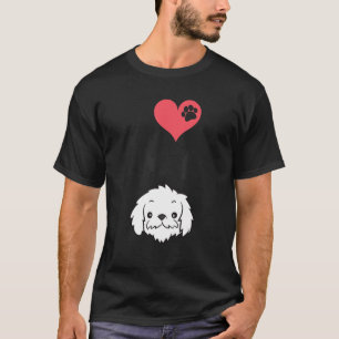 Ik hou van mijn Maltese hond uit Malta T-shirt