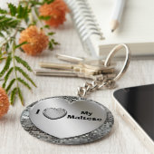 Ik hou van mijn Maltese hoofdketen Sleutelhanger (Zijkant)