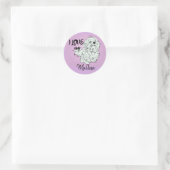 Ik hou van mijn Maltezer Ronde Sticker (Tas)