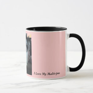 Ik hou van mijn Malti-poo, roze Mok