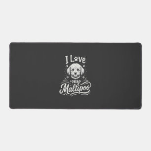 Ik hou van mijn Maltipoo-hondliefhebber Bureaumat