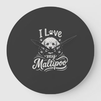 Ik hou van mijn Maltipoo-hondliefhebber Grote Klok