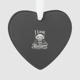 Ik hou van mijn Maltipoo-hondliefhebber Ornament