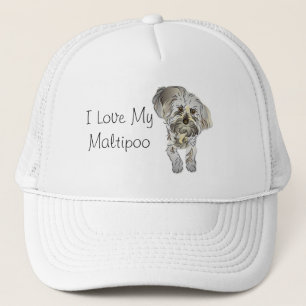 Ik hou van mijn Maltipoo Trucker Pet