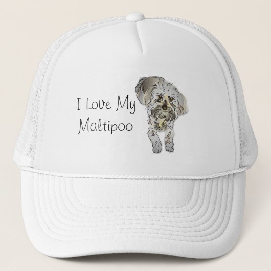 Ik hou van mijn Maltipoo Trucker Pet (Voorkant)