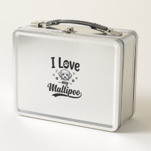 Ik hou van mijn Maltipoo vintage graveerhondontwer