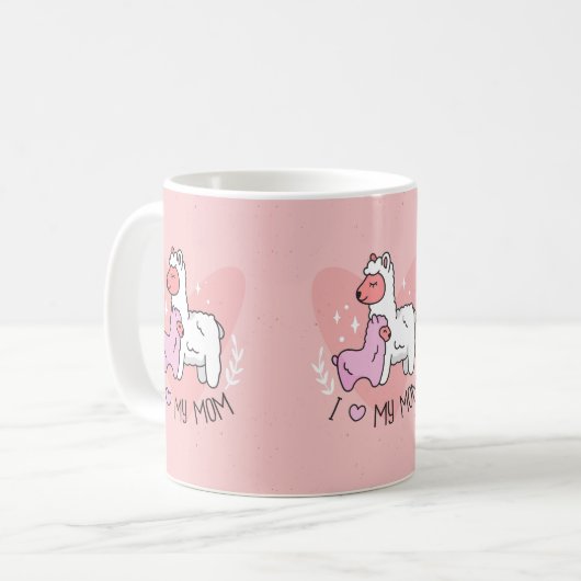 Ik hou van mijn mama Alpacas Mok (Voorkant links)