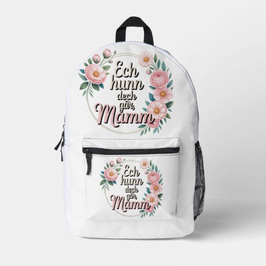 Ik hou van mijn mama - bedrukte rugzak (Voorkant)