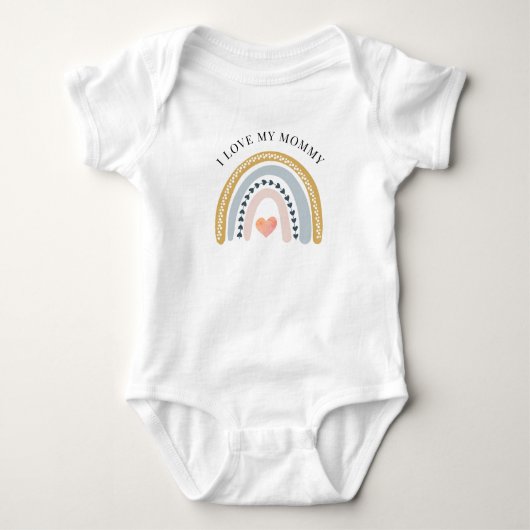 Ik hou van mijn mama Boho regenboog Romper (Voorkant)