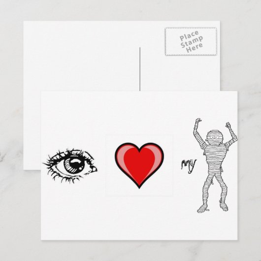 Ik hou van mijn mama briefkaart (Voorkant / Achterkant)