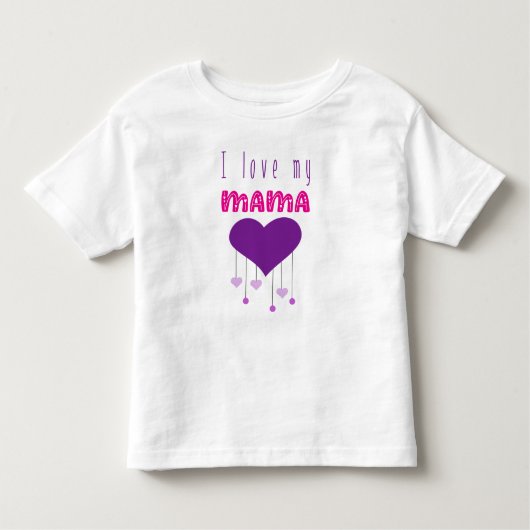 Ik hou van mijn mama Bright Hearts Matching Mama M Kinder Shirts (Voorkant)