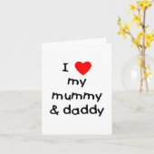 Ik hou van mijn mama en papa kaart (Gele Bloem)